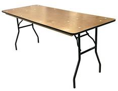30 in. x72 in. Rectangular Wood Table 30 in. x72 in. Rectangular Wood Table